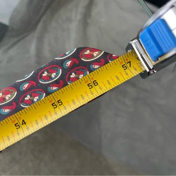 Christian Dior Monsieur Silk Geometric Tie 4x57 Red Black Preppy - Picture 5 of 5